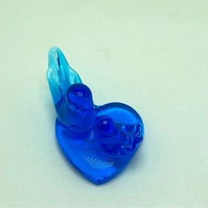 Vintage Terra Studios Glass Blue Birds of Happiness Mom & Baby